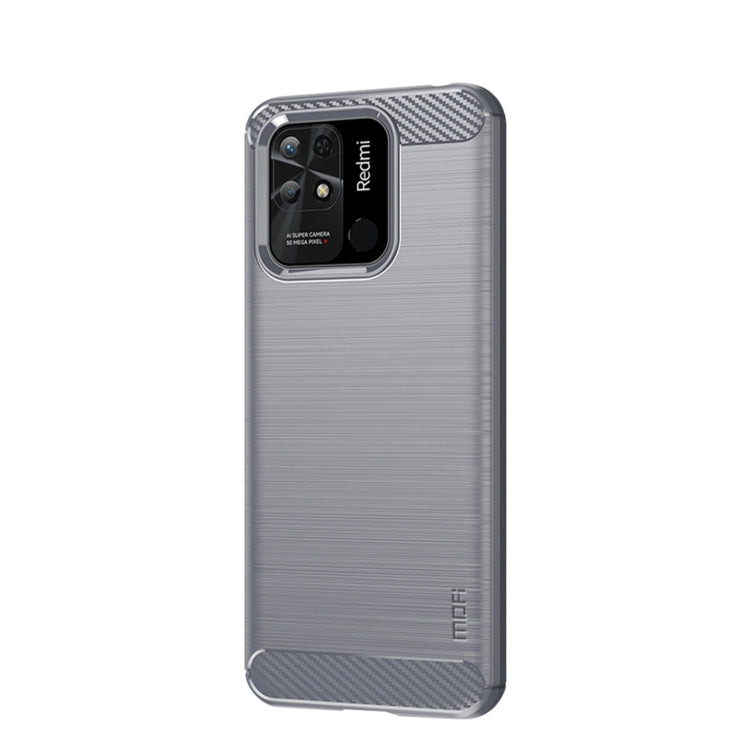 For Xiaomi Redmi 10C MOFI Gentleness Brushed Carbon Fiber Soft TPU Case(Gray) - Xiaomi Cases by MOFI | Online Shopping South Africa | PMC Jewellery