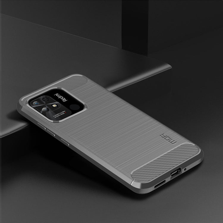 For Xiaomi Redmi 10C MOFI Gentleness Brushed Carbon Fiber Soft TPU Case(Gray) - Xiaomi Cases by MOFI | Online Shopping South Africa | PMC Jewellery