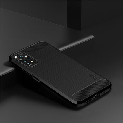 For Xiaomi Redmi Note 11 4G Global / Note 11S 4G MOFI Gentleness Brushed Carbon Fiber TPU Case(Black) - Xiaomi Cases by MOFI | Online Shopping South Africa | PMC Jewellery | Buy Now Pay Later Mobicred