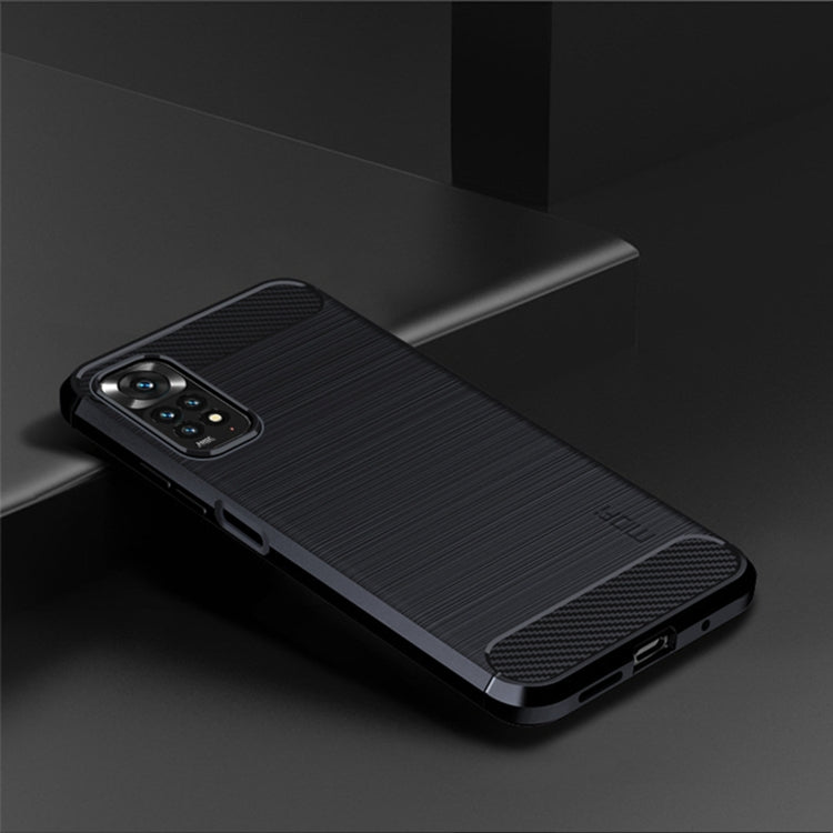 For Xiaomi Redmi Note 11 4G Global / Note 11S 4G MOFI Gentleness Brushed Carbon Fiber TPU Case(Blue) - Xiaomi Cases by MOFI | Online Shopping South Africa | PMC Jewellery