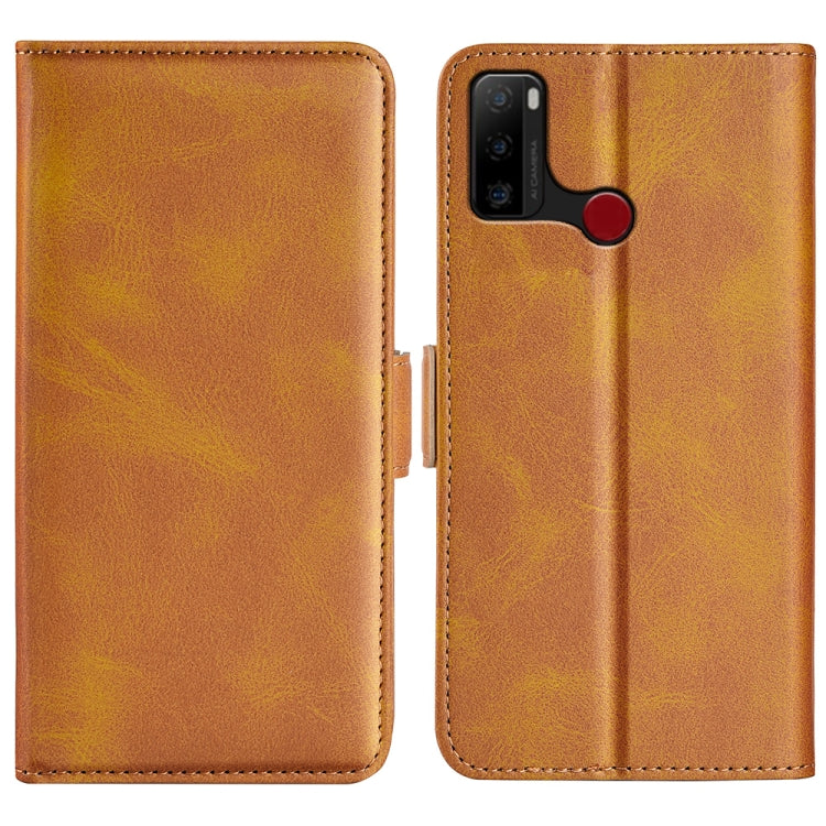 For Ulefone note 10 Dual-side Magnetic Buckle Leather Phone Case(Yellow) - Ulefone Cases by PMC Jewellery | Online Shopping South Africa | PMC Jewellery | Buy Now Pay Later Mobicred