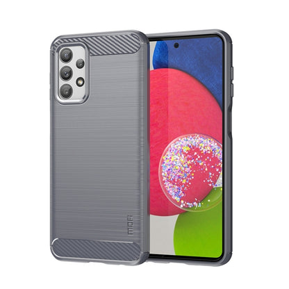 For Samsung Galaxy A23 / M23 / F23 MOFI Gentleness Series Brushed Texture Carbon Fiber Soft TPU Case(Gray) - Galaxy Phone Cases by MOFI | Online Shopping South Africa | PMC Jewellery