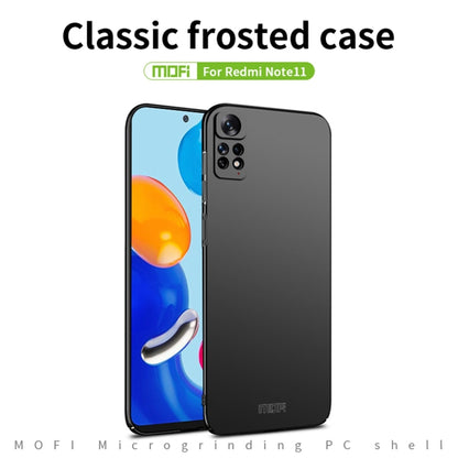 For Xiaomi Redmi Note 11 Global MOFI Frosted PC Ultra-thin Hard  Phone Case(Black) - Xiaomi Cases by MOFI | Online Shopping South Africa | PMC Jewellery