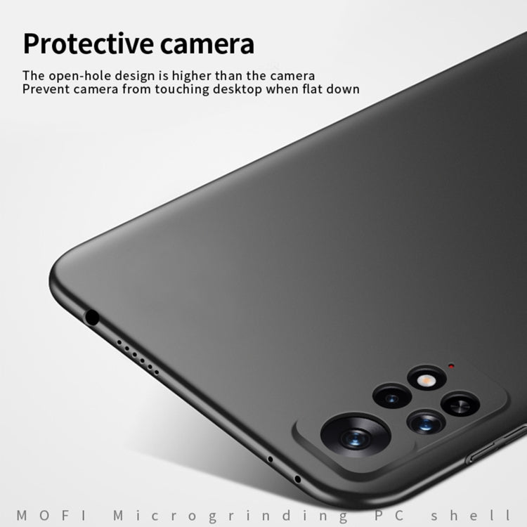 For Xiaomi Redmi Note 11 Global MOFI Frosted PC Ultra-thin Hard  Phone Case(Black) - Xiaomi Cases by MOFI | Online Shopping South Africa | PMC Jewellery