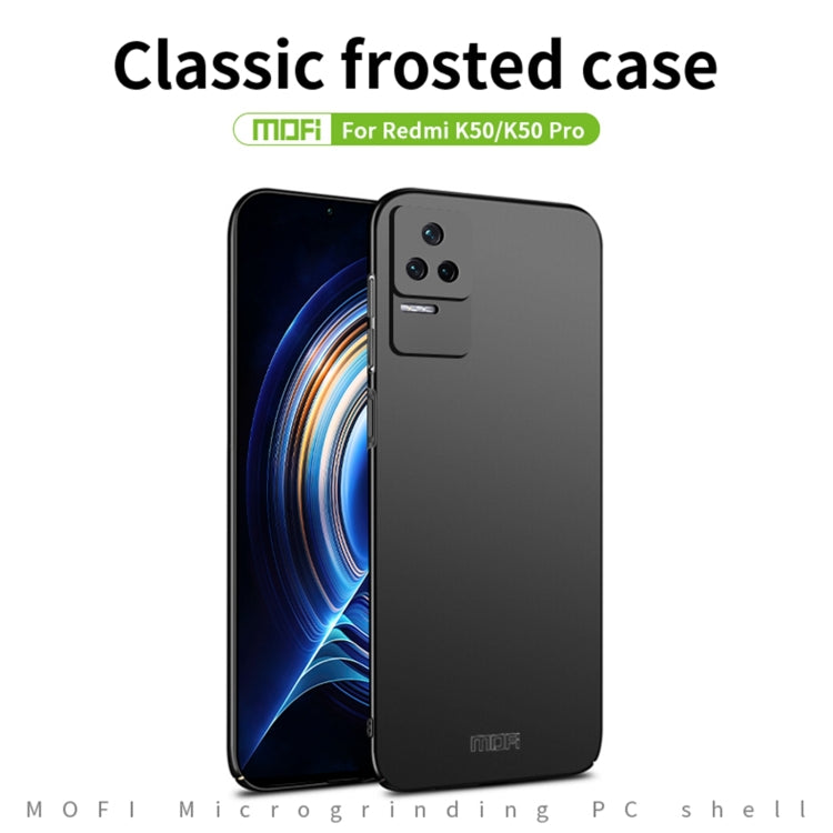 For Xiaomi Redmi K50 / K50 Pro MOFI Frosted PC Ultra-thin Hard  Phone Case(Black) - Xiaomi Cases by MOFI | Online Shopping South Africa | PMC TechLife