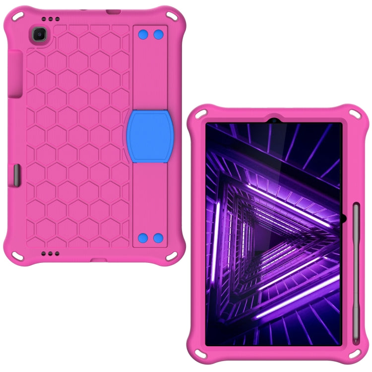 For Lenovo X306 / X606 / K10 Honeycomb EVA + PC Shockproof Tablet Case with Strap(Rose Red+Blue) - Lenovo by PMC TechLife | Online Shopping South Africa | PMC TechLife | Buy Now Pay Later Mobicred