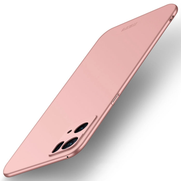 For OPPO Reno7 Pro MOFI Frosted PC Ultra-thin Hard Case(Rose Gold) - OPPO Cases by MOFI | Online Shopping South Africa | PMC Jewellery