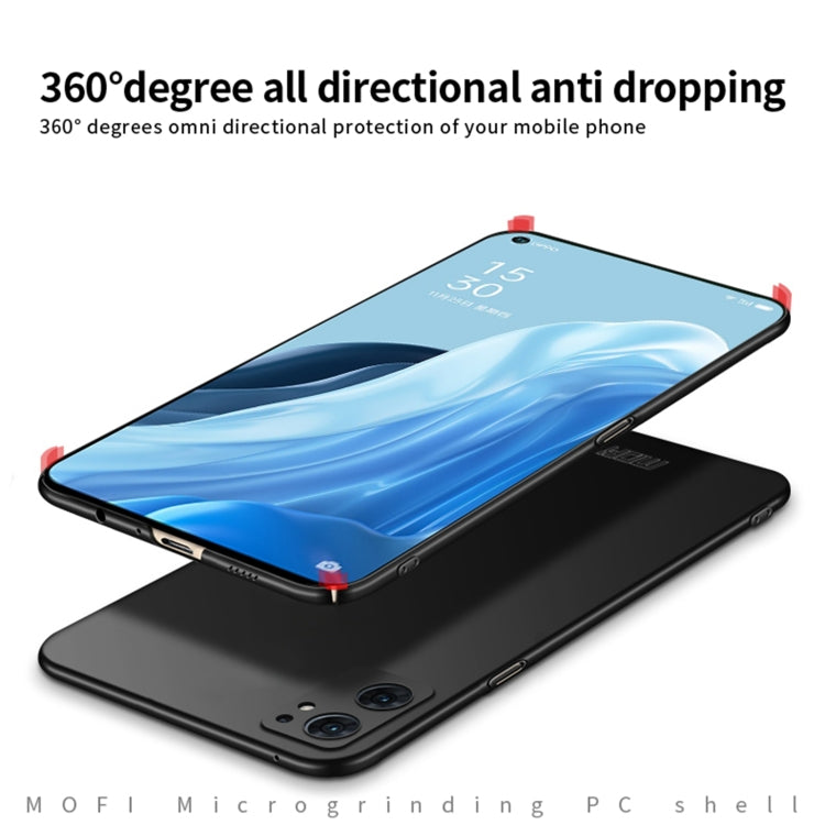 For OPPO Find X5 MOFI Frosted PC Ultra-thin Hard Case(Black) - free shipping - PMC TechLife - Order now!