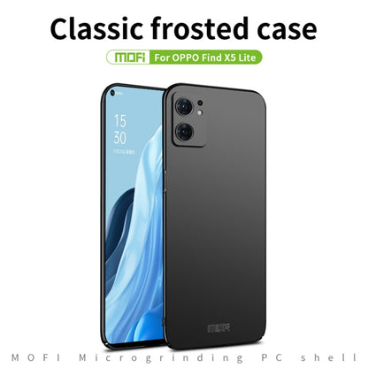 For OPPO Find X5 Lite / Reno7 Global MOFI Frosted PC Ultra-thin Hard Case(Black) - OPPO Cases by MOFI | Online Shopping South Africa | PMC Jewellery