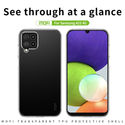 For Samsung Galaxy A22 4G MOFI Ming Series Ultra-thin TPU Phone Case(Transparent) - Galaxy Phone Cases by MOFI | Online Shopping South Africa | PMC Jewellery