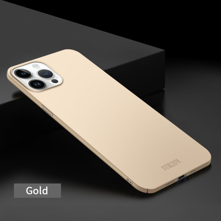 For iPhone 14 Pro Max MOFI Frosted PC Ultra-thin Hard Case (Gold) - iPhone 14 Pro Max Cases by MOFI | Online Shopping South Africa | PMC Jewellery