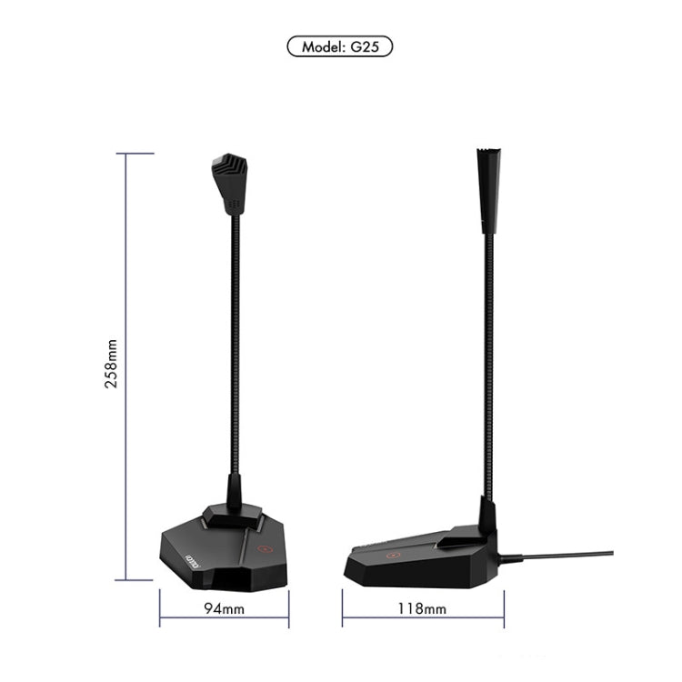 Yanmai G25 USB High Sensitive Microphone RGB Gaming Gooseneck Table Mic - Microphone by Yanmai | Online Shopping South Africa | PMC TechLife | Buy Now Pay Later Mobicred