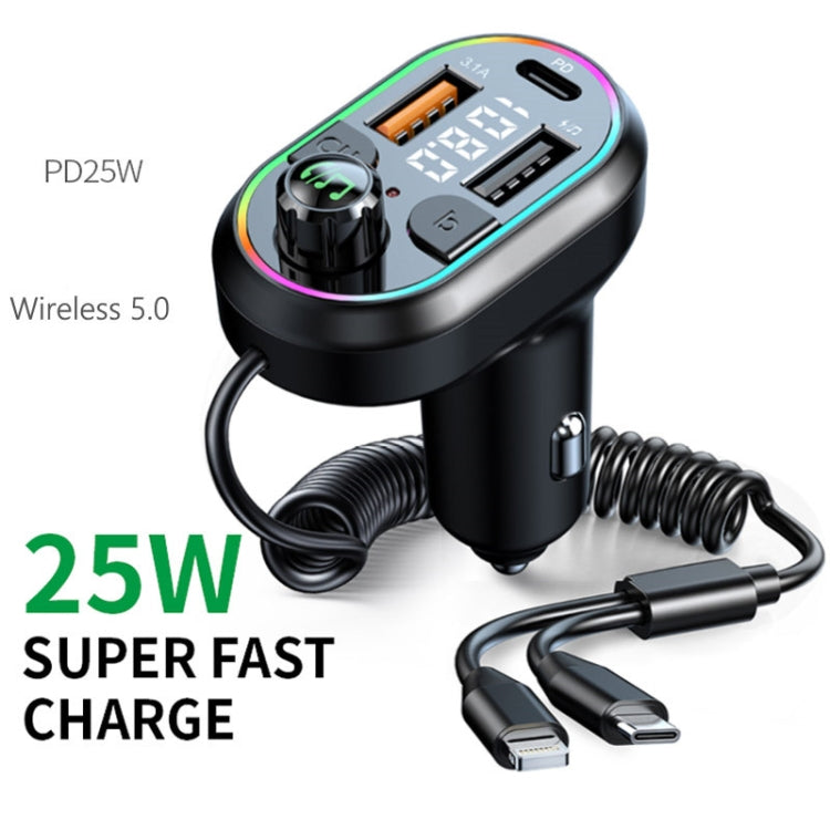 C29 Car Bluetooth 5.0 FM Transmitter  Car MP3 Player Fast Charge U Disk Lossless Music Player - Bluetooth Car Kits by PMC TechLife | Online Shopping South Africa | PMC TechLife | Buy Now Pay Later Mobicred