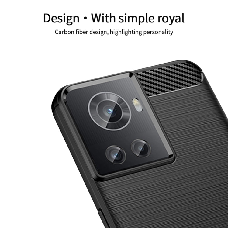For OnePlus Ace / 10R 5G MOFI Gentleness Series Brushed Texture Carbon Fiber Soft TPU Case(Blue) - OnePlus Cases by MOFI | Online Shopping South Africa | PMC TechLife