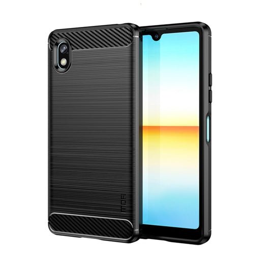 For Sony Xperia Ace 3 MOFI Gentleness Brushed Carbon Fiber Soft TPU Case(Black) - Sony Cases by MOFI | Online Shopping South Africa | PMC Jewellery | Buy Now Pay Later Mobicred