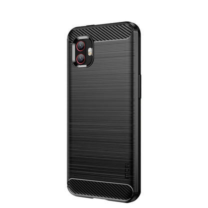 For Samsung Galaxy Xcover6 Pro / Xcover Pro 2 MOFI Gentleness Brushed Carbon Fiber Soft TPU Case(Black) -  by MOFI | Online Shopping South Africa | PMC Jewellery