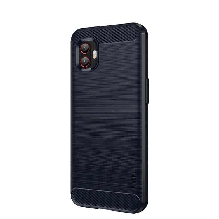 For Samsung Galaxy Xcover6 Pro / Xcover Pro 2 MOFI Gentleness Brushed Carbon Fiber Soft TPU Case(Blue) -  by MOFI | Online Shopping South Africa | PMC Jewellery | Buy Now Pay Later Mobicred