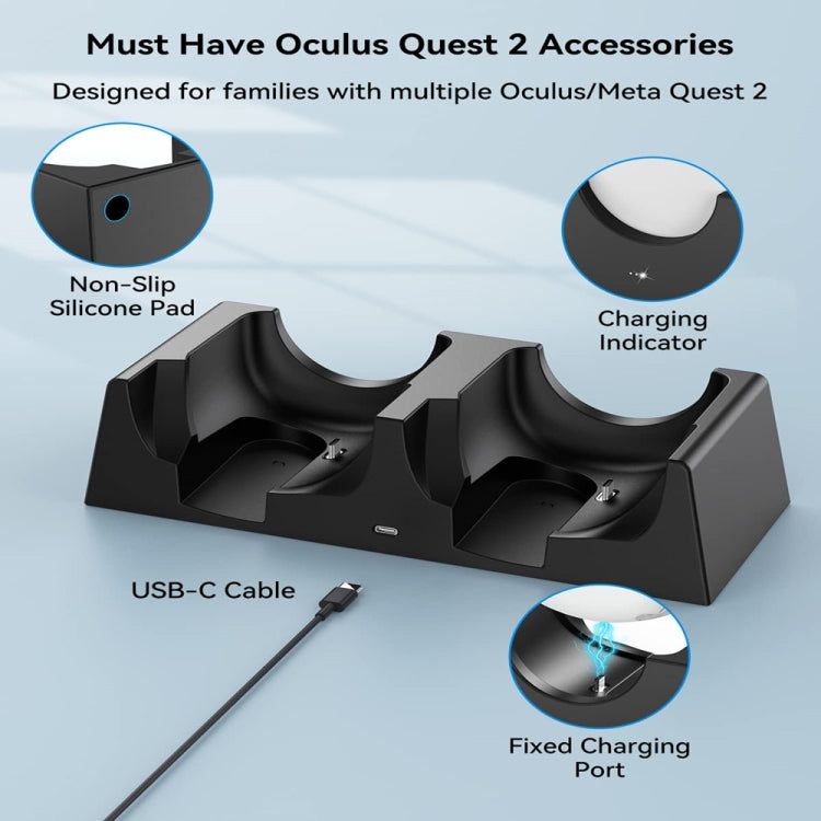 For Oculus Quest 2 VR Charging Stand VR Accessories Host Storage Bracket Double Charging Stand - free shipping - PMC Jewellery - Order now!