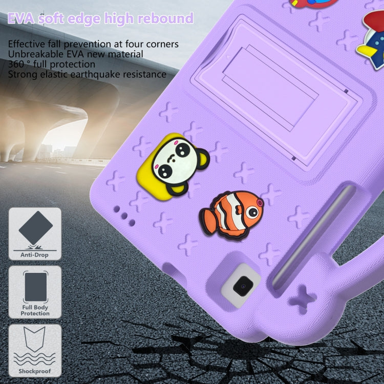 For Samsung Galaxy Tab A 8.0 2019 T290 / T295 Handle Kickstand Children EVA Shockproof Tablet Case(Lighte Purple) - Other Galaxy Tab PC by PMC Jewellery | Online Shopping South Africa | PMC Jewellery