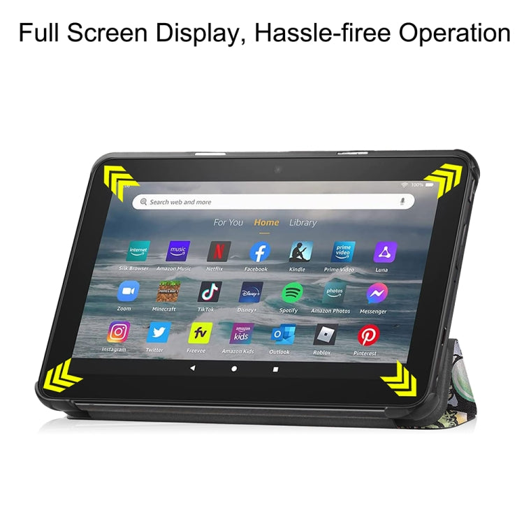 For Amazon Fire 7 12th 2022 JSM Smart Leather Tablet Case(Graffiti) - free shipping - PMc TechLife - Order now!