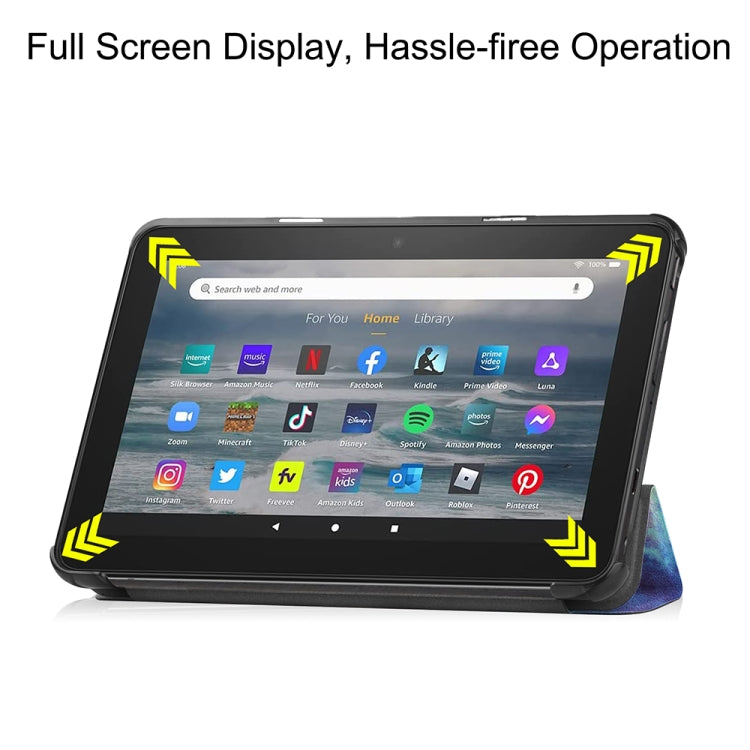 For Amazon Fire 7 12th 2022 JSM Smart Leather Tablet Case(Galaxy) - free shipping - PMc TechLife - Order now!