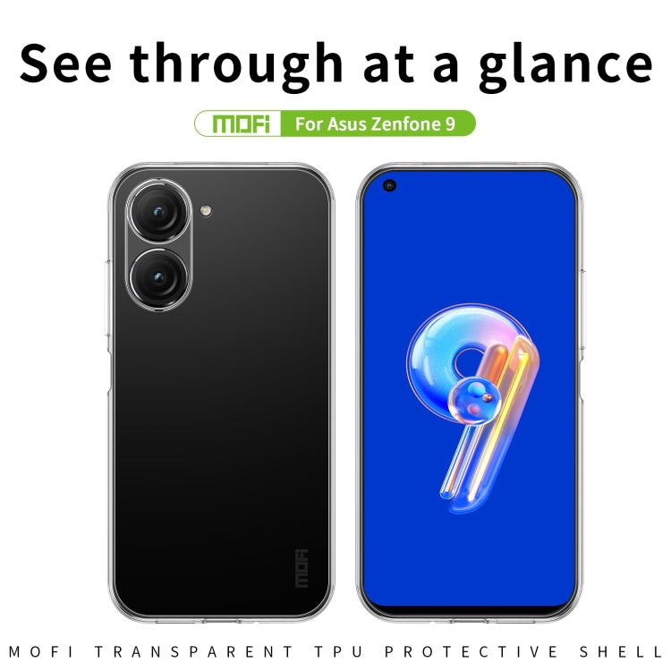 For Asus Zenfone9 MOFI Ming Series Ultra-thin TPU Phone Case(Transparent) - ASUS Cases by MOFI | Online Shopping South Africa | PMC TechLife | Buy Now Pay Later Mobicred
