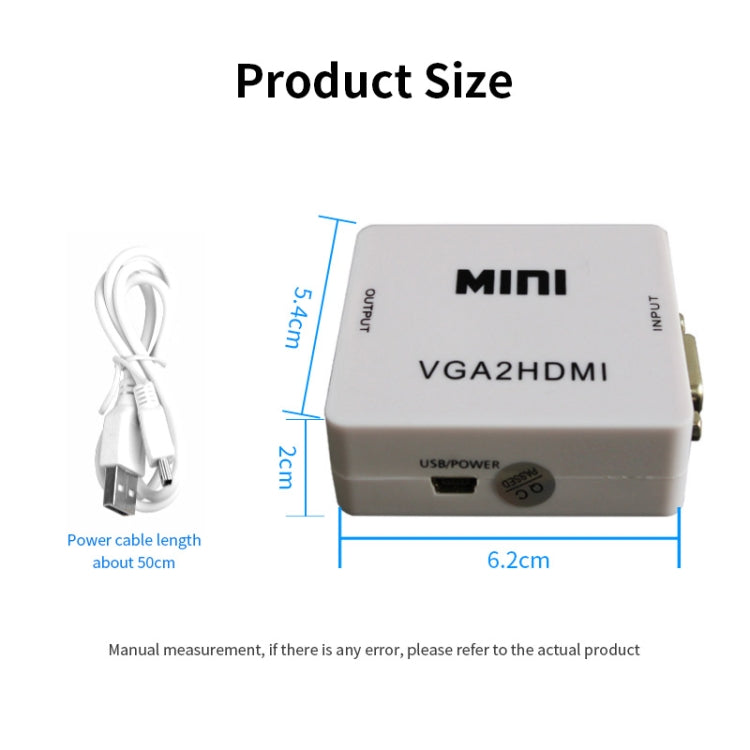 JSM Mini Size HD 1080P VGA to HDMI Scaler Box Audio Video Digital Converter Adapter - Adapter by PMC Jewellery | Online Shopping South Africa | PMC Jewellery | Buy Now Pay Later Mobicred