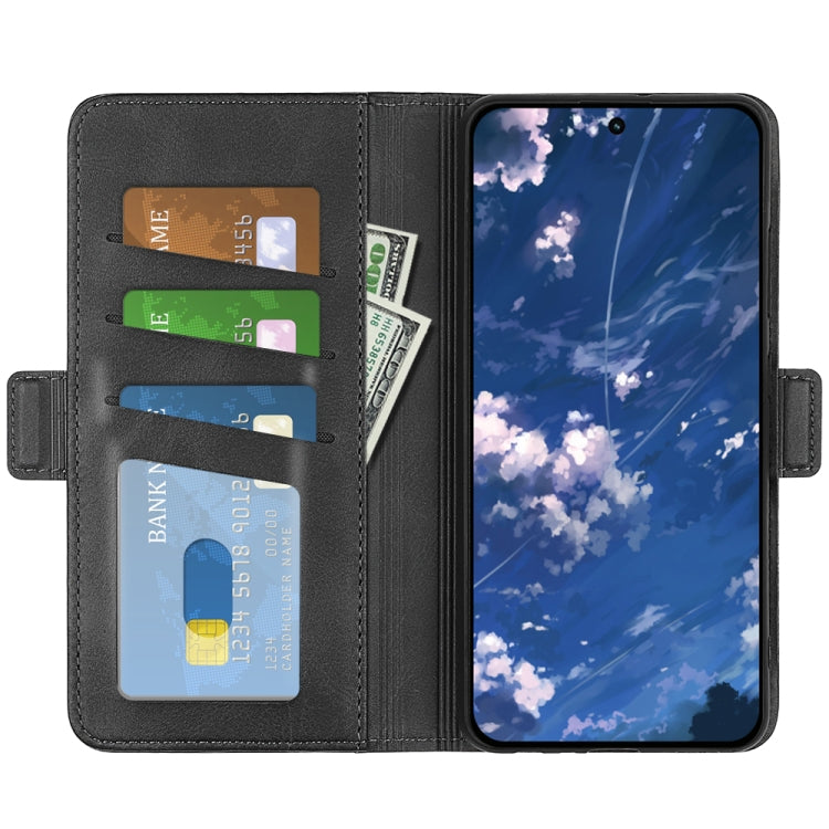 For Motorola Moto G32 Dual-side Magnetic Buckle Leather Phone Case(Black) - Motorola Cases by PMC TechLife | Online Shopping South Africa | PMC TechLife | Buy Now Pay Later Mobicred
