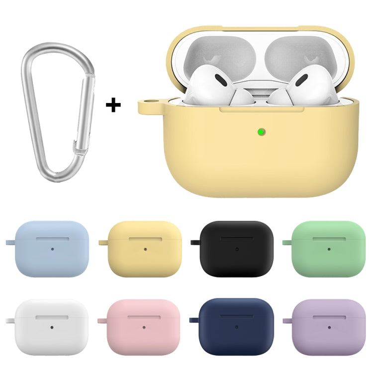 For Apple AirPods Pro 2 2022 ENKAY Thickened Silicone Protective Case with Keychain(Dark Blue) - free shipping - PMC Jewellery - Order now!