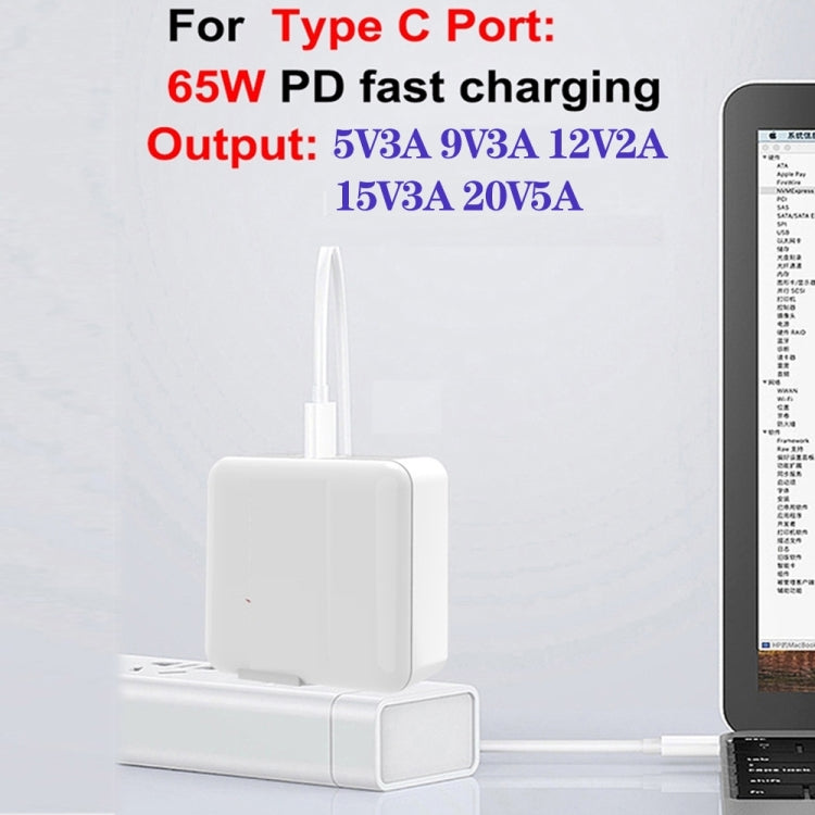 GaN 100W Dual USB + Dual USB-C/Type-C Multi Port Charger with 2m Type-C to Type-C Data Cable Set US Plug - Cable & Adapter by PMC Jewellery | Online Shopping South Africa | PMC Jewellery | Buy Now Pay Later Mobicred