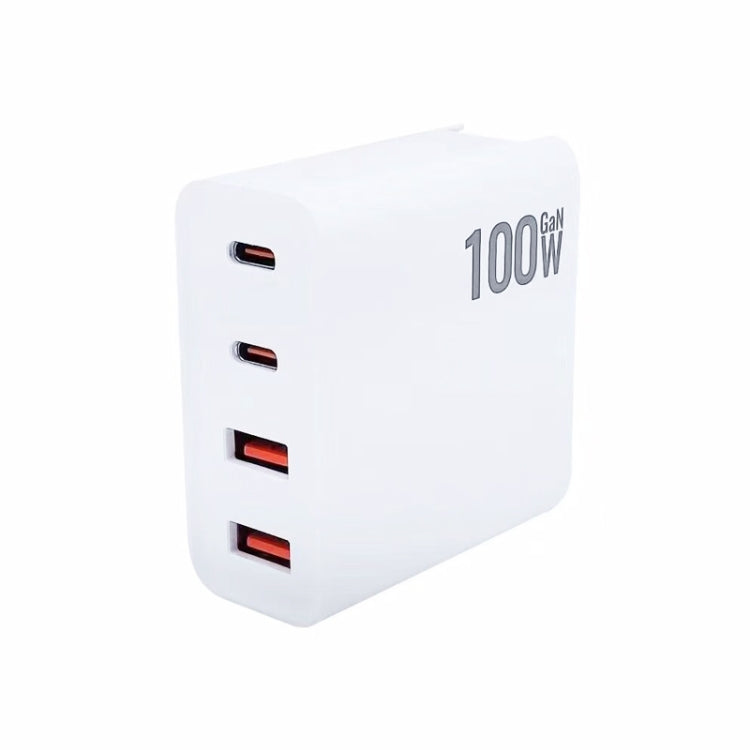 GaN 100W Dual USB+Dual USB-C/Type-C Multi Port Charger with  1.8m Type-C to MagSafe 1 / L Header Data Cable US Plug - Cable & Adapter by PMC Jewellery | Online Shopping South Africa | PMC Jewellery | Buy Now Pay Later Mobicred