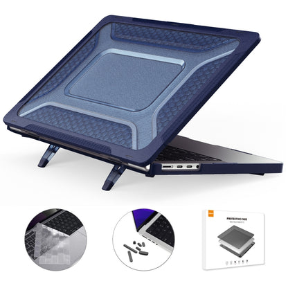 For MacBook Pro 14.2 A2442/A2779 2023 ENKAY Hat-Prince 3 in 1 Protective Bracket  Case Cover Hard Shell with TPU Keyboard Film / Anti-dust Plugs, Version:US(Blue) - MacBook Pro Cases by ENKAY | Online Shopping South Africa | PMC Jewellery | Buy Now Pay Later Mobicred