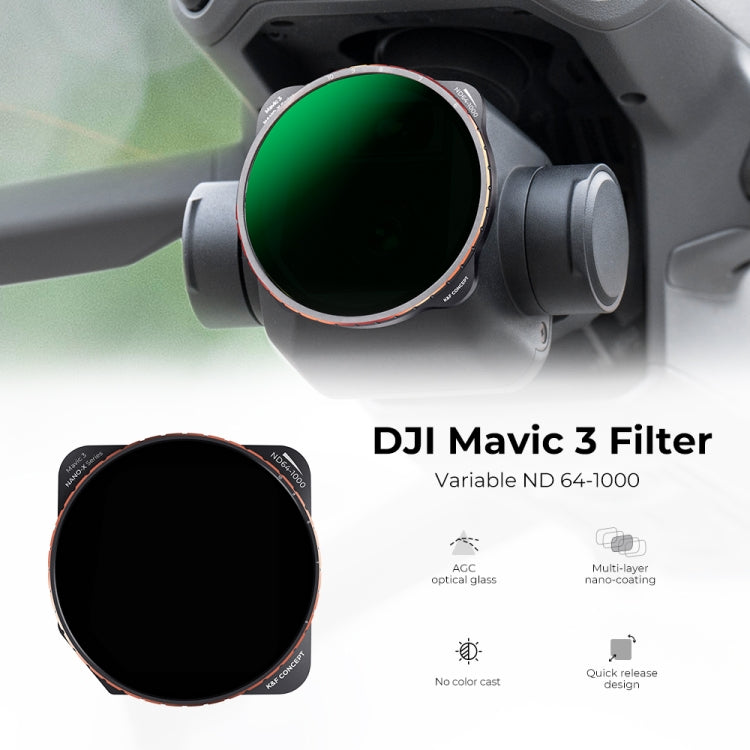 For DJI Mavic 3 K&F Concept KF01.1856 Camera Lens Filter Variable ND64-1000 Light Reduction Filter - Mavic Lens Filter by K&F | Online Shopping South Africa | PMC Jewellery | Buy Now Pay Later Mobicred