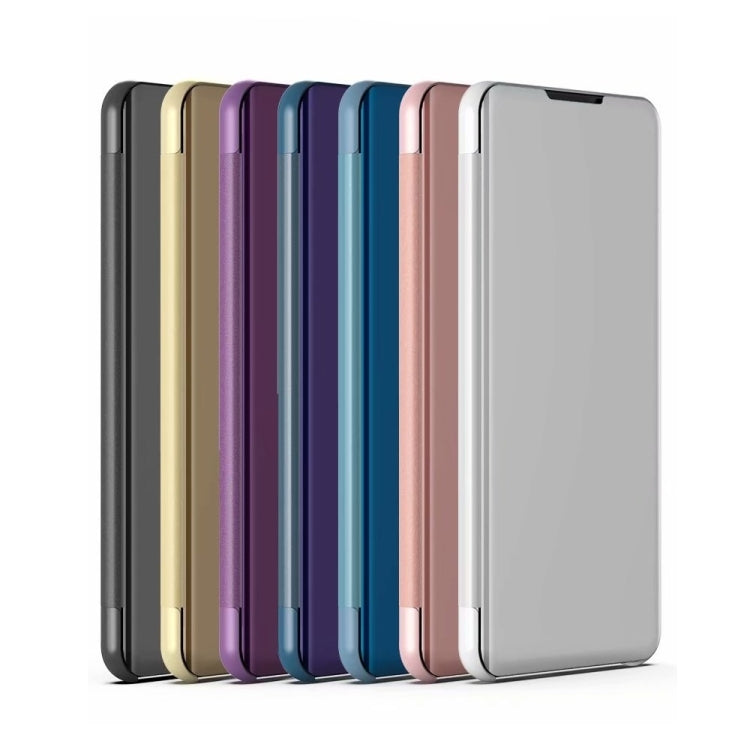 For Samsung Galaxy S23 Ultra 5G Plated Mirror Leather Phone Case with Holder(Silver) - Galaxy S23 5G Cases by PMC TechLife | Online Shopping South Africa | PMC TechLife | Buy Now Pay Later Mobicred