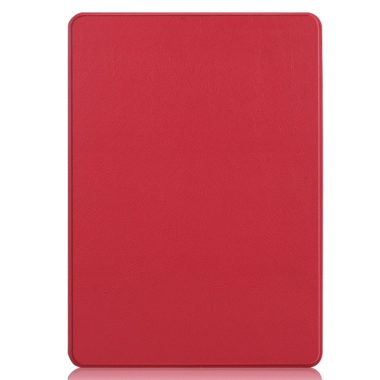 For Microsoft Surface Pro 9 JUNSUNMAY Custer Solid Color 3-Fold Stand Leather Tablet Case(Red) - Microsoft by JUNSUNMAY | Online Shopping South Africa | PMC TechLife | Buy Now Pay Later Mobicred
