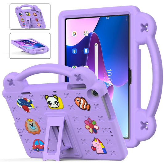 For Lenovo Tab M10 3rd Gen TB328FU / TB328XU 2022 10.1 Handle Kickstand Children EVA Shockproof Tablet Case(Light Purple) - Lenovo by PMC Jewellery | Online Shopping South Africa | PMC Jewellery | Buy Now Pay Later Mobicred