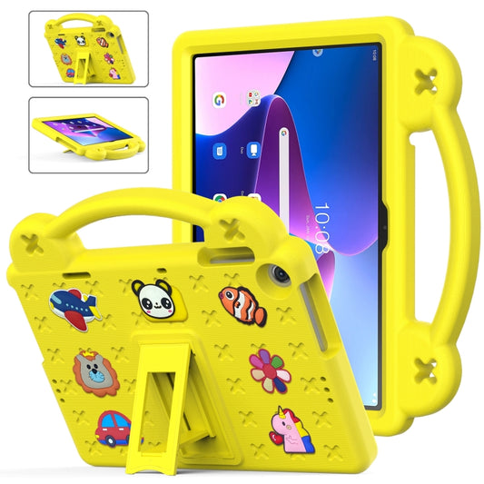 For Lenovo Tab M10 3rd Gen TB328FU / TB328XU 2022 10.1 Handle Kickstand Children EVA Shockproof Tablet Case(Yellow) - Lenovo by PMC Jewellery | Online Shopping South Africa | PMC Jewellery | Buy Now Pay Later Mobicred