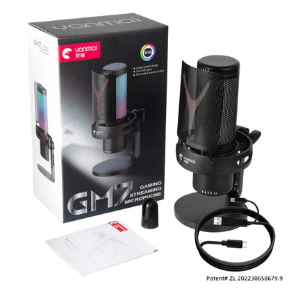 Yanmai GM7 USB Gaming Laptop Microphone with RGB Light - Microphone by Yanmai | Online Shopping South Africa | PMC Jewellery | Buy Now Pay Later Mobicred