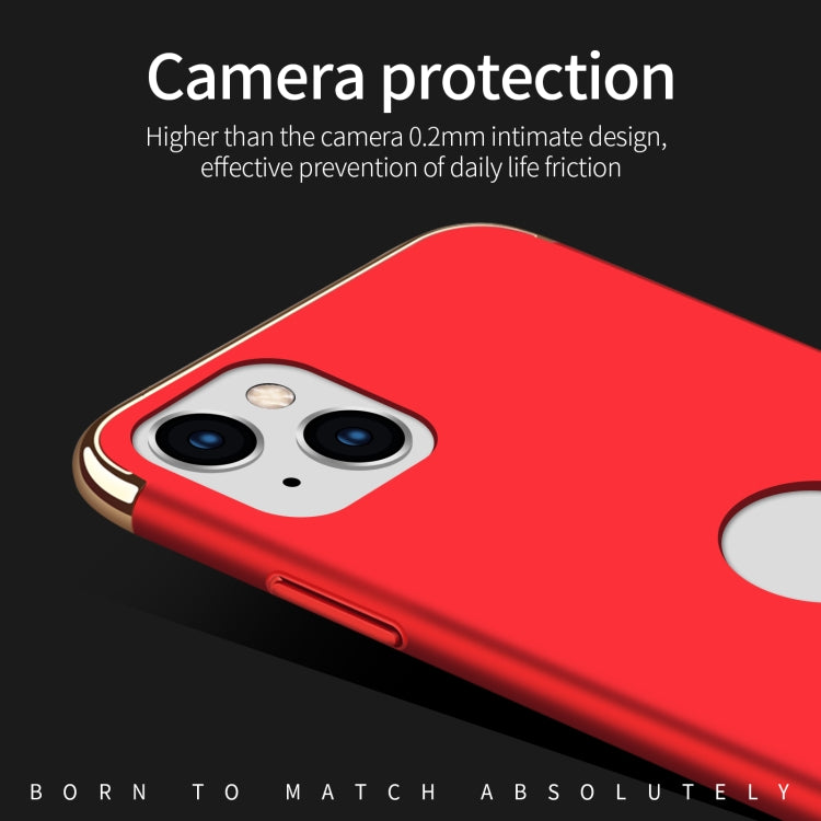 For iPhone 14 Plus MOFI Yatun Series 3 in 1 Stitching PC Phone Case(Rose gold) - iPhone 14 Plus Cases by MOFI | Online Shopping South Africa | PMC TechLife