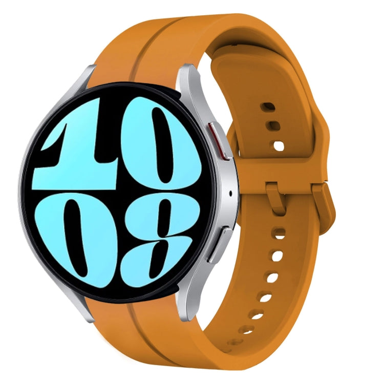 For Samsung Galaxy Watch 6 40mm 20mm Loop Silicone Watch Band(Amber Yellow) - Watch Bands by PMC TechLife | Online Shopping South Africa | PMC TechLife