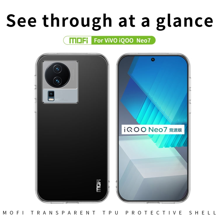 For vivo iQOO Neo7 MOFI Ming Series Ultra-thin TPU Phone Case(Transparent) - vivo Cases by MOFI | Online Shopping South Africa | PMC Jewellery