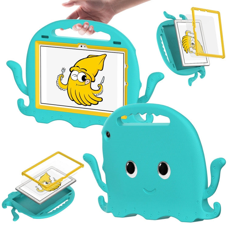 For Amazon Kindle Fire HD10 2021 Octopus Style EVA + PC Tablet Case with Strap(Glacial Green) - Amazon by PMC TechLife | Online Shopping South Africa | PMC TechLife | Buy Now Pay Later Mobicred