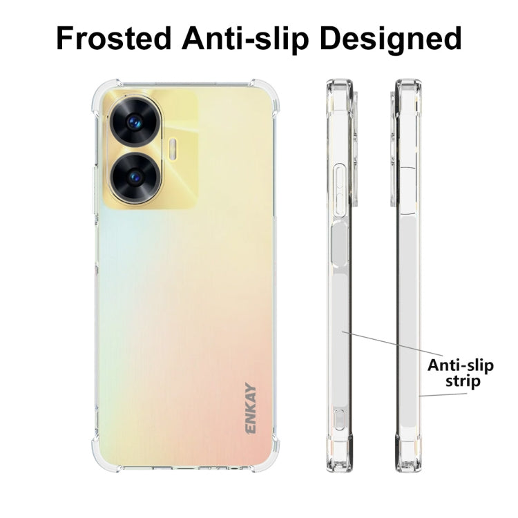 For Realme C55 4G ENKAY Clear TPU Shockproof Anti-slip Phone Case - Realme Cases by ENKAY | Online Shopping South Africa | PMC Jewellery | Buy Now Pay Later Mobicred