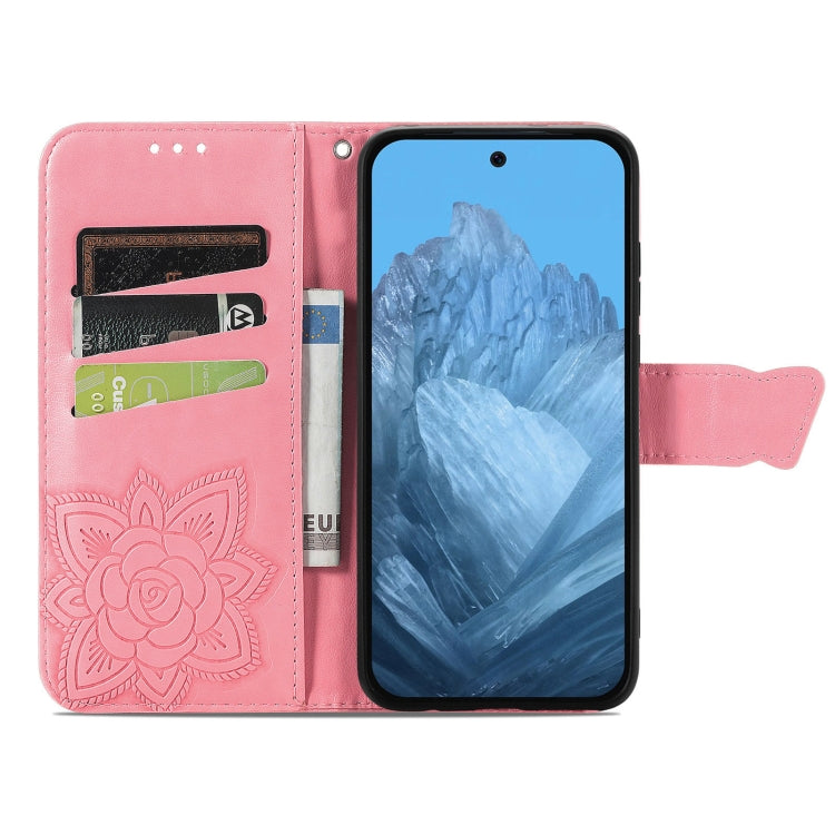For Google Pixel 9 Butterfly Love Flower Embossed Leather Phone Case(Pink) - free shipping - PMC TechLife - Order now!