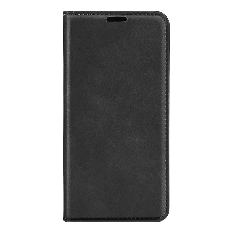 For TCL 40 SE Retro-skin  Magnetic Suction Leather Phone Case(Black) - More Brand by PMC Jewellery | Online Shopping South Africa | PMC Jewellery | Buy Now Pay Later Mobicred