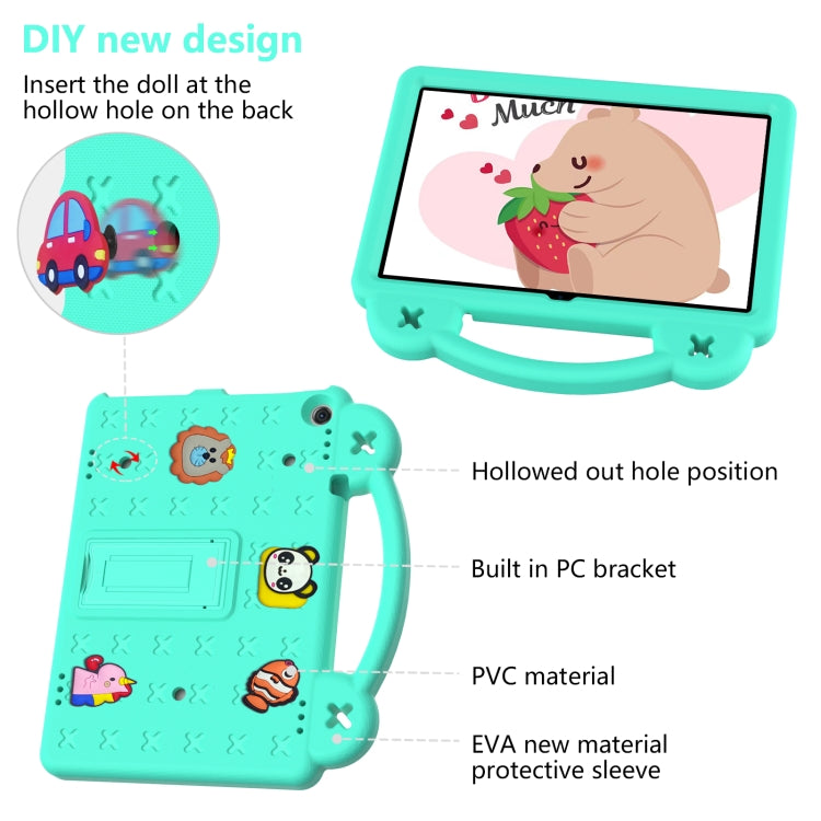 For Amazon Fire HD 10 2021 Handle Kickstand Children EVA Shockproof PC Tablet Case(Mint Green) - Amazon by PMC TechLife | Online Shopping South Africa | PMC TechLife | Buy Now Pay Later Mobicred