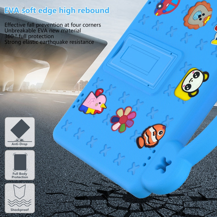 For Amazon Fire HD 10 2021 Handle Kickstand Children EVA Shockproof PC Tablet Case(Sky Blue) - Amazon by PMC TechLife | Online Shopping South Africa | PMC TechLife | Buy Now Pay Later Mobicred