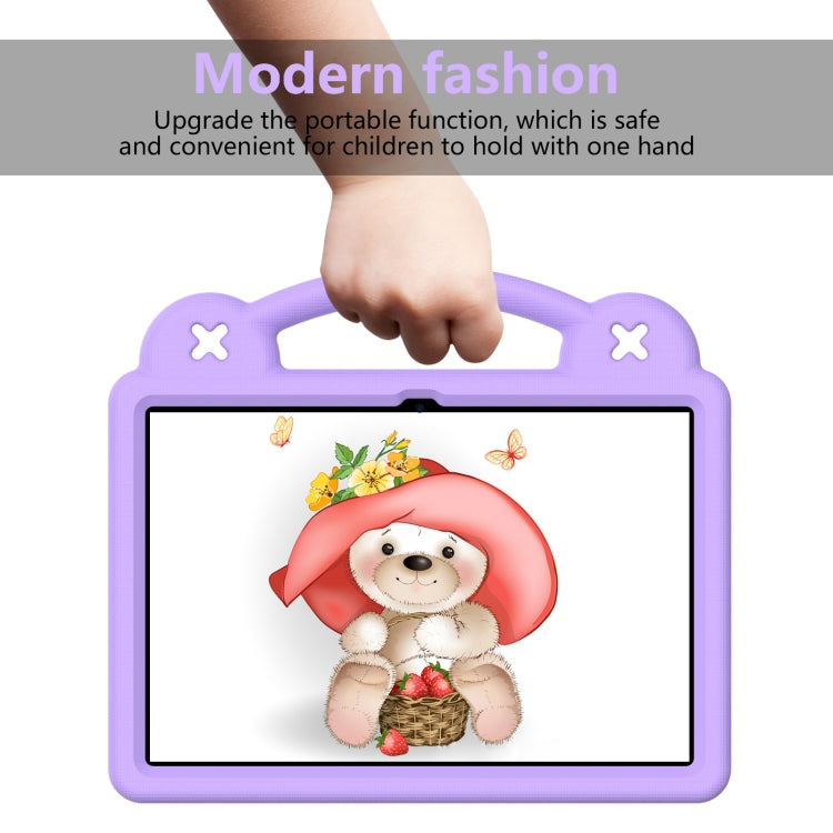 For Amazon Fire HD 10 2021 Handle Kickstand Children EVA Shockproof PC Tablet Case(Light Purple) - Amazon by PMC TechLife | Online Shopping South Africa | PMC TechLife | Buy Now Pay Later Mobicred