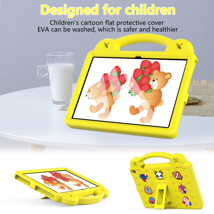 For Amazon Fire HD 10 2021 Handle Kickstand Children EVA Shockproof PC Tablet Case(Yellow) - Amazon by PMC TechLife | Online Shopping South Africa | PMC TechLife | Buy Now Pay Later Mobicred