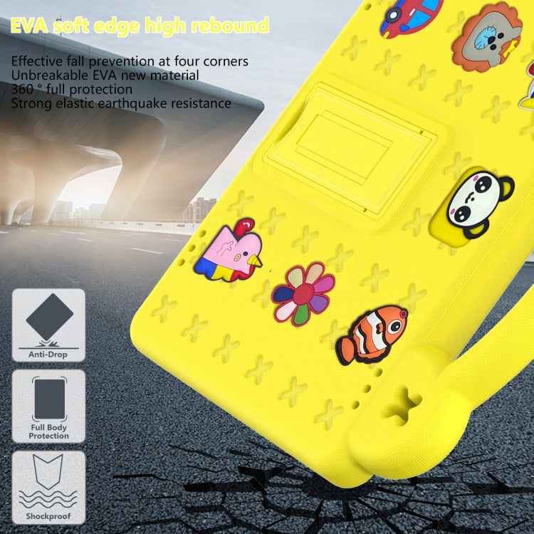 For Amazon Fire HD 10 2021 Handle Kickstand Children EVA Shockproof PC Tablet Case(Yellow) - Amazon by PMC TechLife | Online Shopping South Africa | PMC TechLife | Buy Now Pay Later Mobicred
